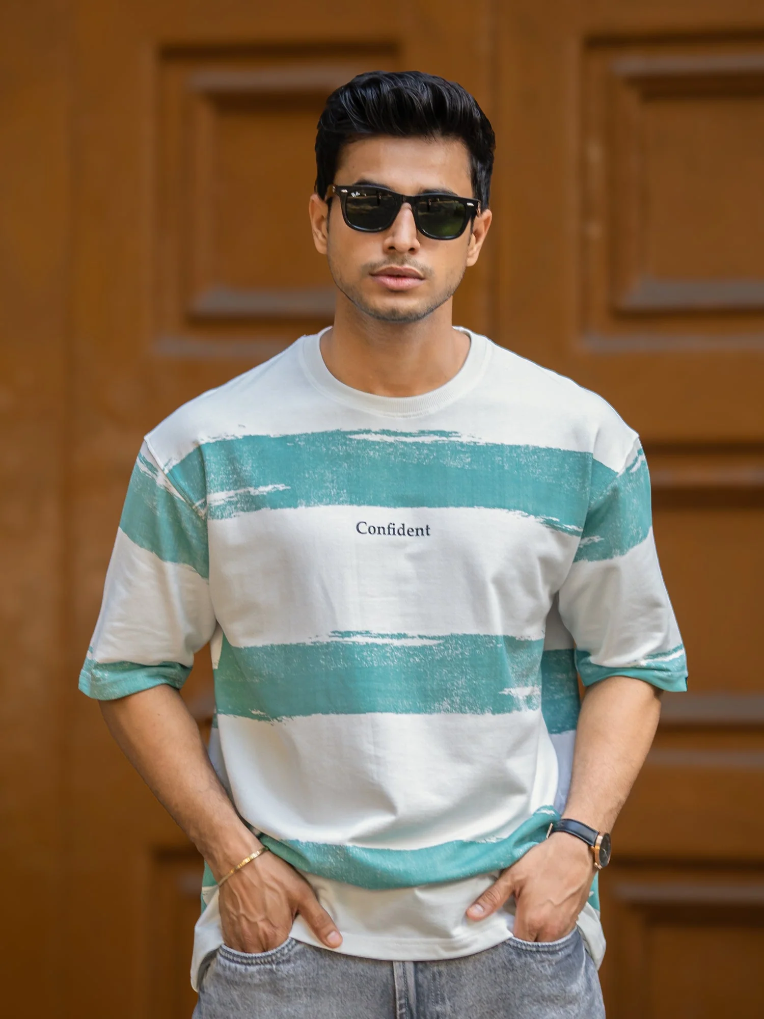 Confident Berly Green Half Sleeve T Shirt