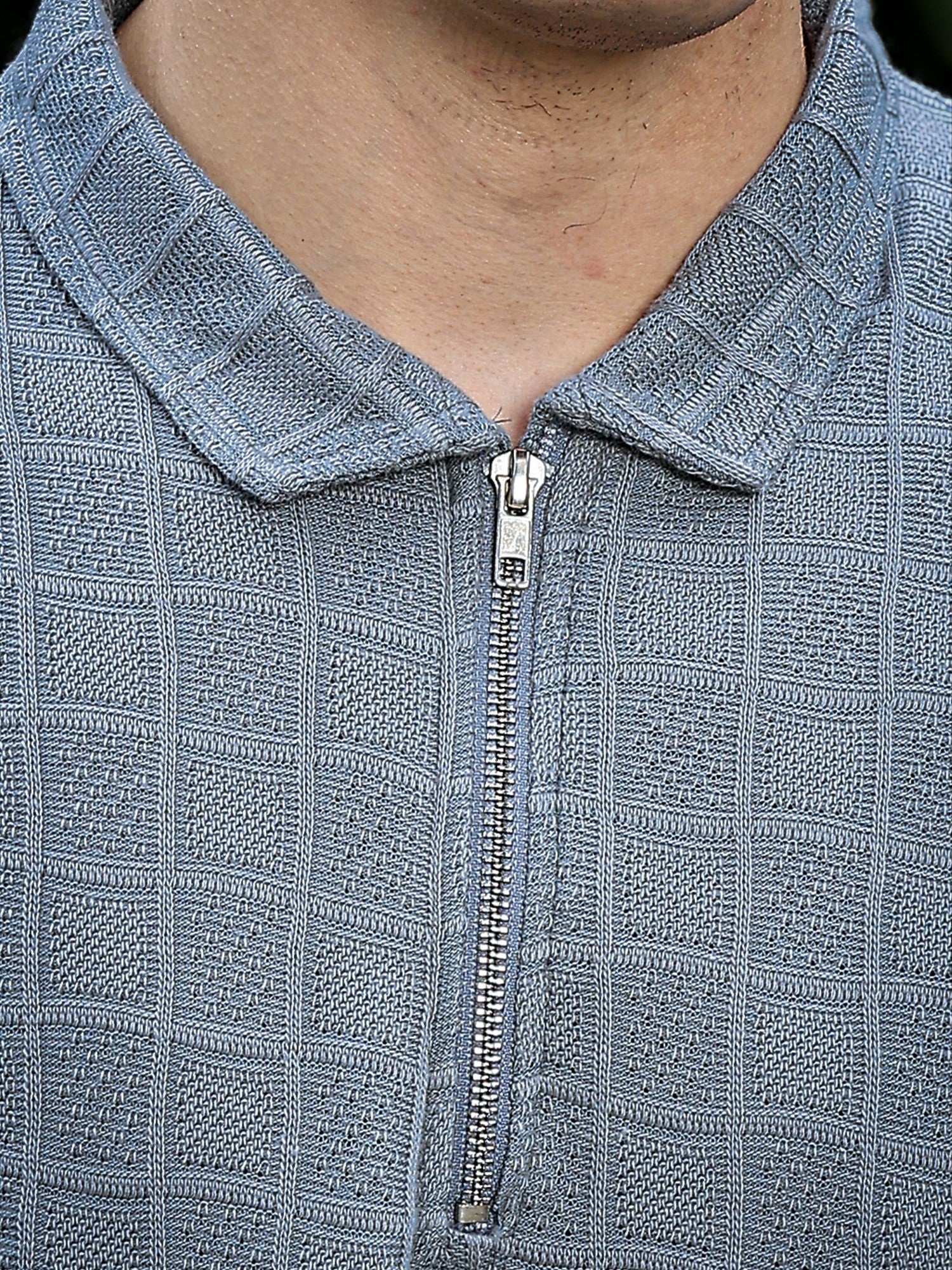Street Blocks Light Grey Full Sleeve Polo T Shirt